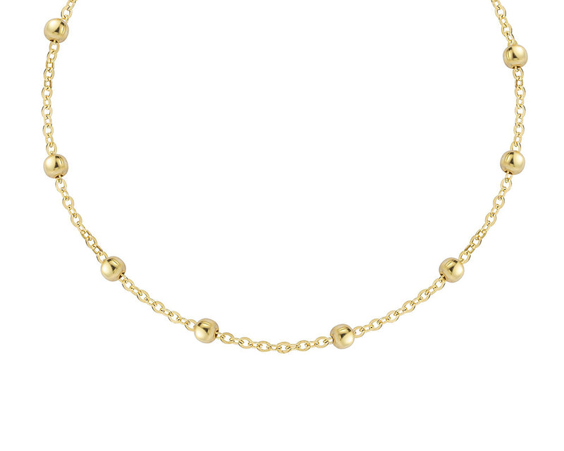 Beaded Fine Gold Choker