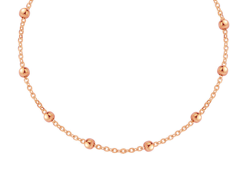 Beaded Fine Rose Gold Choker