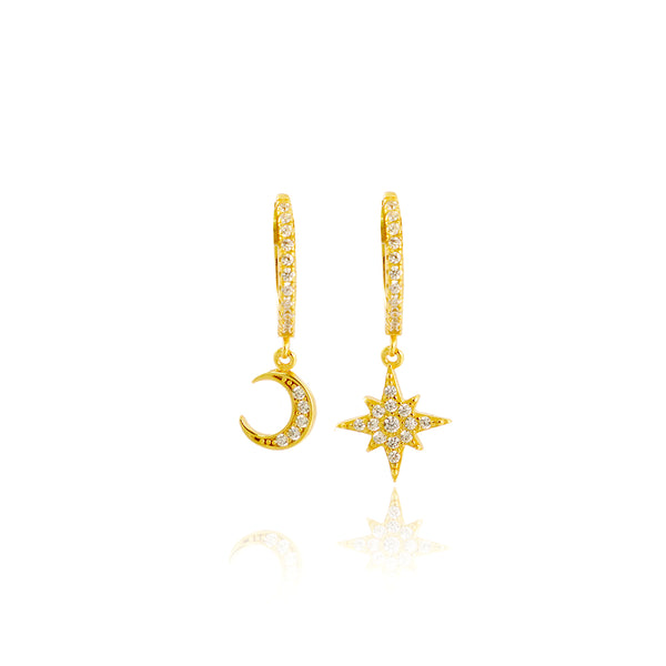 Celestial CZ Hoop Earrings