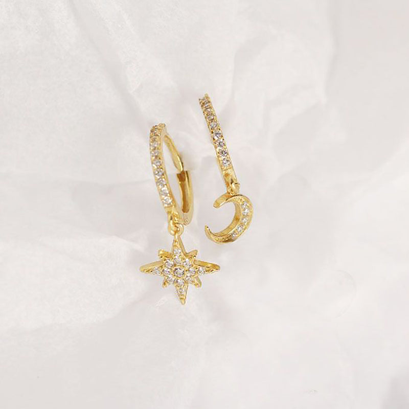 Celestial CZ Hoop Earrings