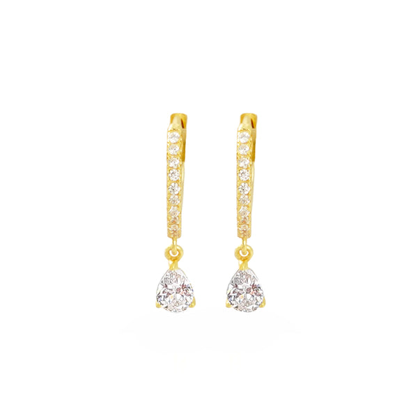 Elsa Teardrop CZ Hoops