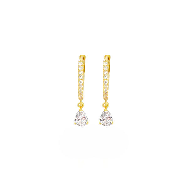 Elsa Teardrop CZ Hoops