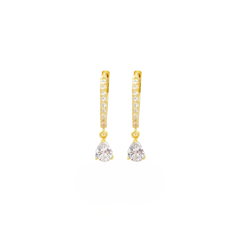Elsa Teardrop CZ Hoops