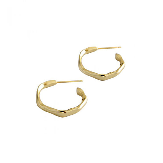 Iris Textured Hoop Earrings