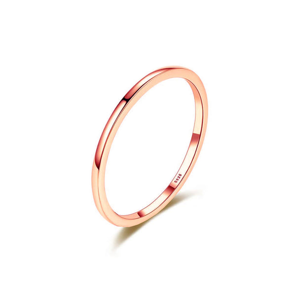 Minimal Rose Gold Stacking Ring