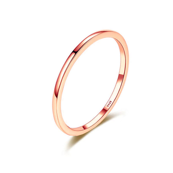 Minimal Rose Gold Stacking Ring