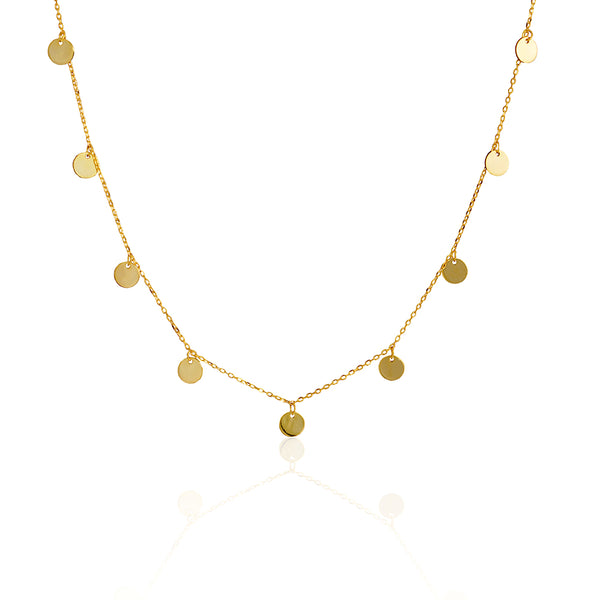 Wren Gold Disc Choker Necklace