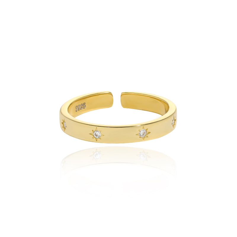 Astrid CZ Adjustable Gold Ring