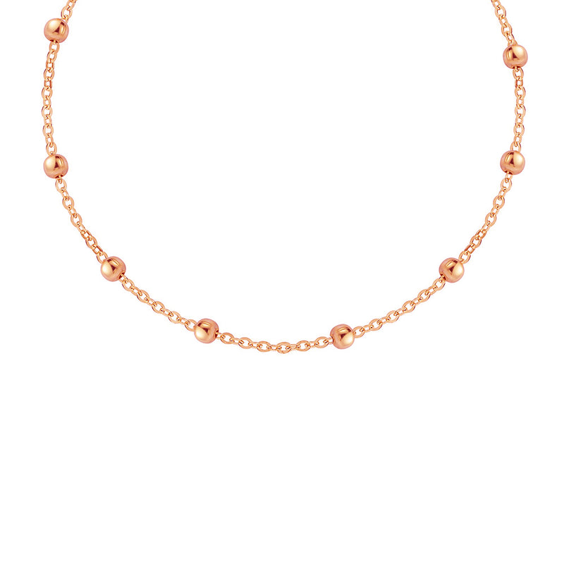 Beaded Fine Rose Gold Choker
