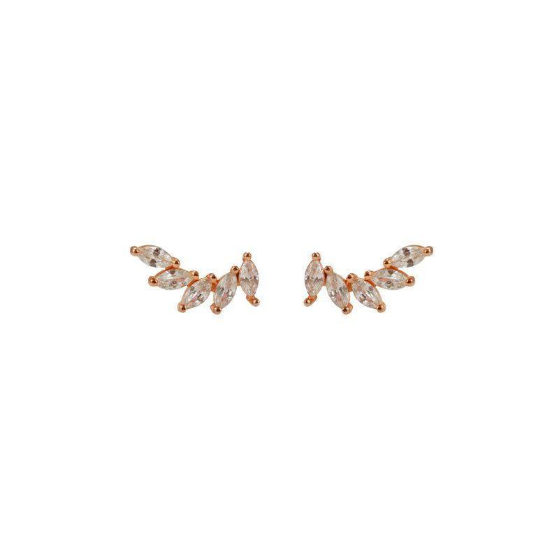 Angel Wing Rose Gold Stud Earrings - Eschati Jewellery