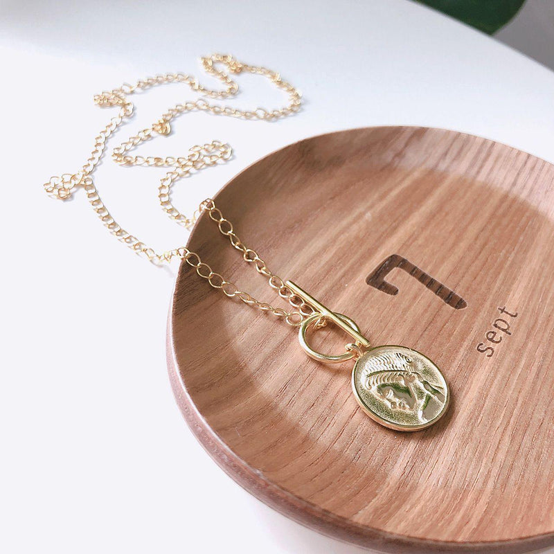 Goddess Gold T-Bar Necklace - Eschati Jewellery