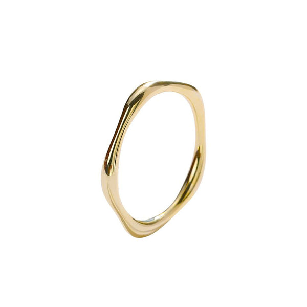 Minimal Irregular Gold Ring