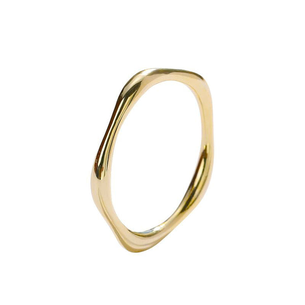 Minimal Irregular Gold Ring