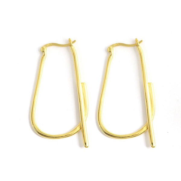 Lia Large Gold Hoop Earrings - Eschati Jewellery