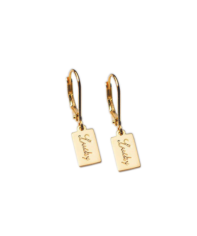 Lucky Gold Hoop Earrings
