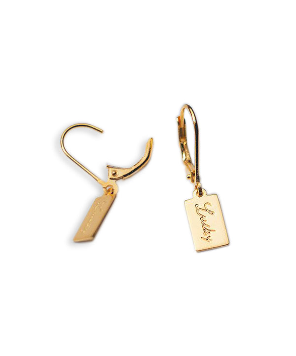 Lucky Gold Hoop Earrings