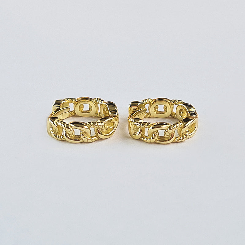 Mini Gold Chain Hoops