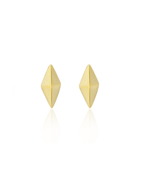 Mini Rhombus Gold Studs