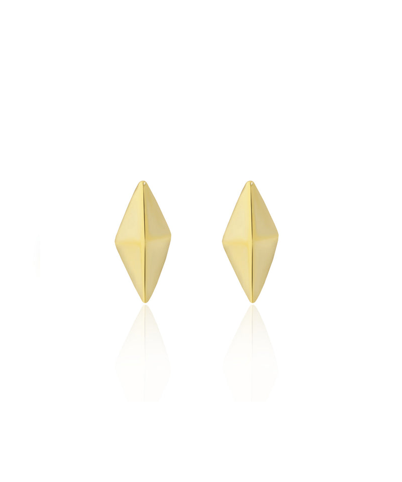 Mini Rhombus Gold Studs