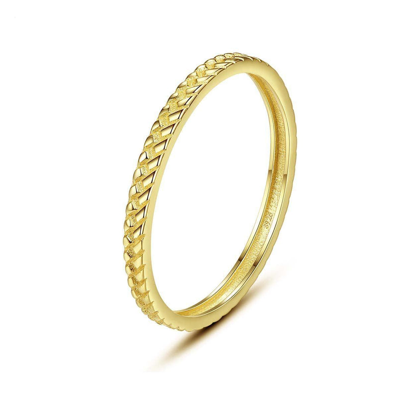 Micro CZ Twisted Gold Ring - Eschati Jewellery