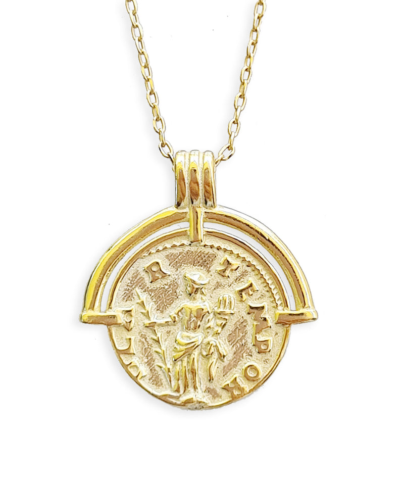 Mykonos Gold Pendant Necklace