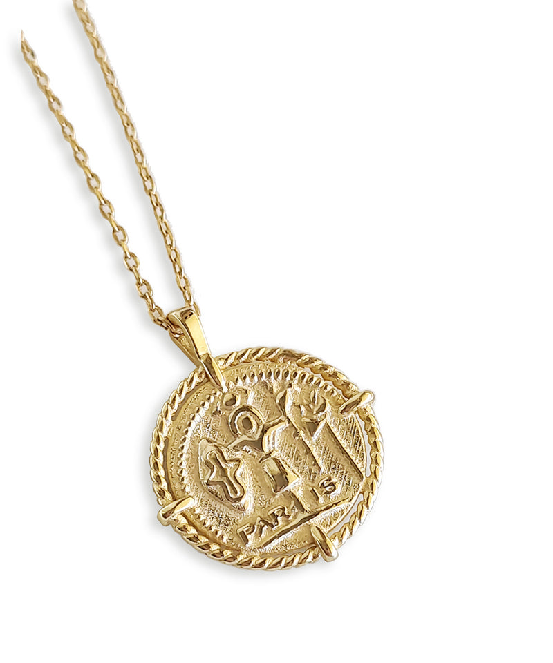 Paris Gold Pendant Necklace