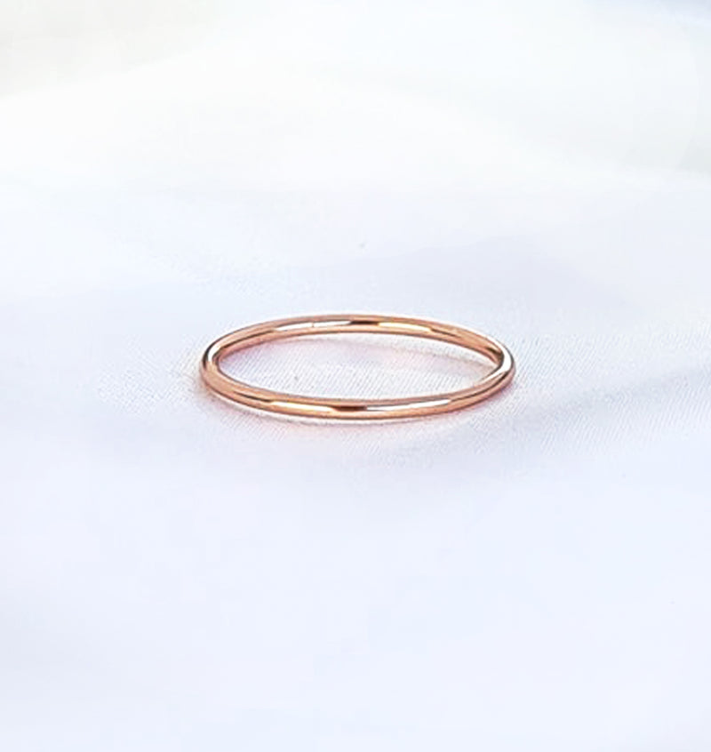 Minimal Rose Gold Stacking Ring