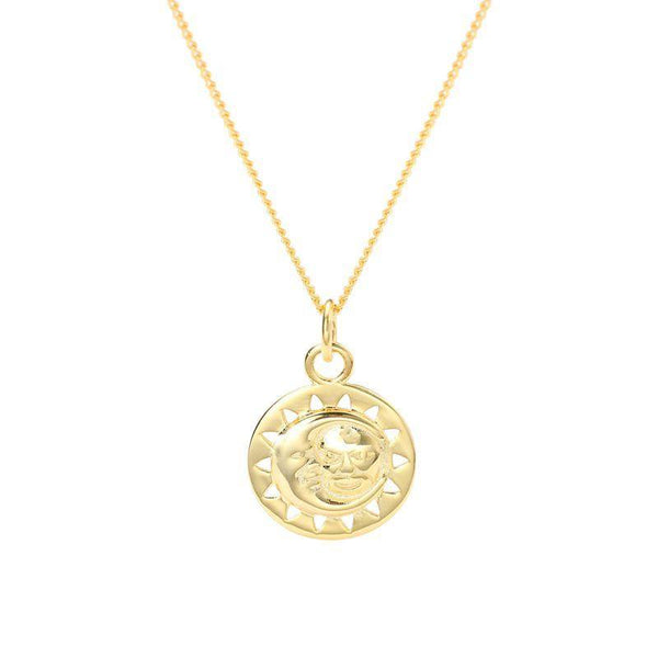 Sun And Moon Gold Necklace - Eschati Jewellery